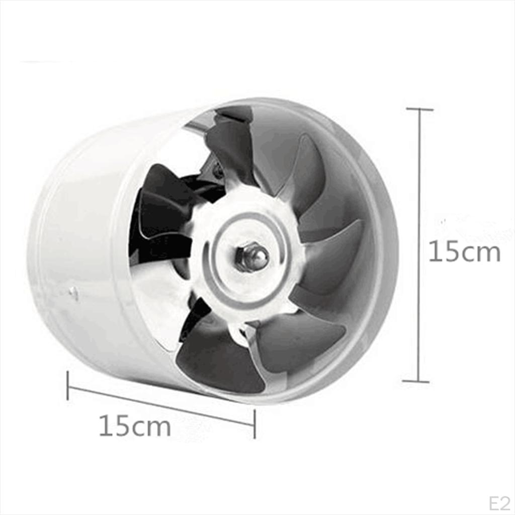 6 Inch 40W Booster Fan Inline Duct Vent Blower for Exhaust and Intake Wall