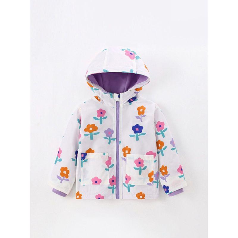 Malwee Children's Fleece Jacket Autumn and Winter New European and American Style Hooded Little Girl Zipper Shirt Girls' Top