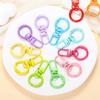 5/10/30pcs Keyring Lobster Clasp Spring Buckle With Buckle Colored Keychains For DIY Jewelry Making Key Ring Hooks Bags Buckle