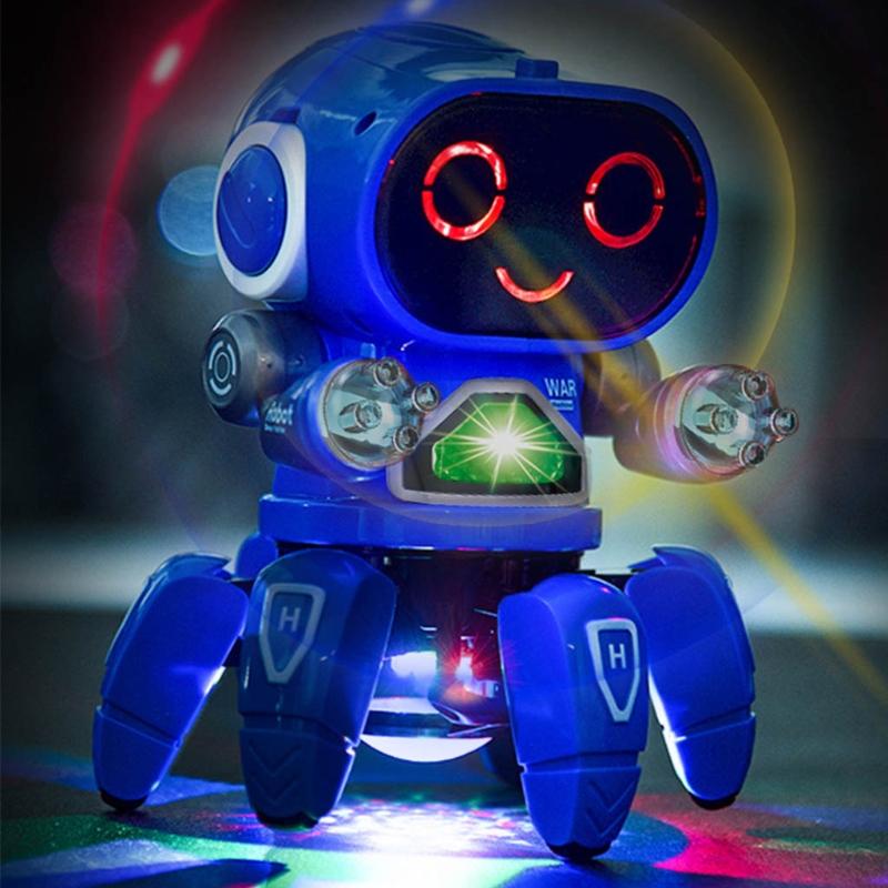 White/Pink/ Orange/ Blue Dancing Walking Robot Electric Dancing Robots for Kids Toddlers Boys & Girls Music Robot