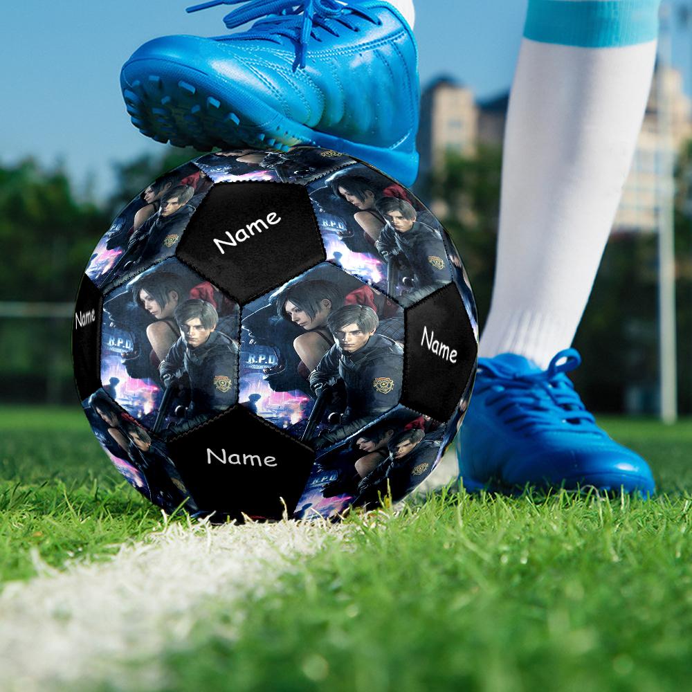 Custom Name Resident Evil Theme Size 5 Soccer Ball, Suitable for Both Indoor and Outdoor Matches, a Gift Suitable for Everyone.