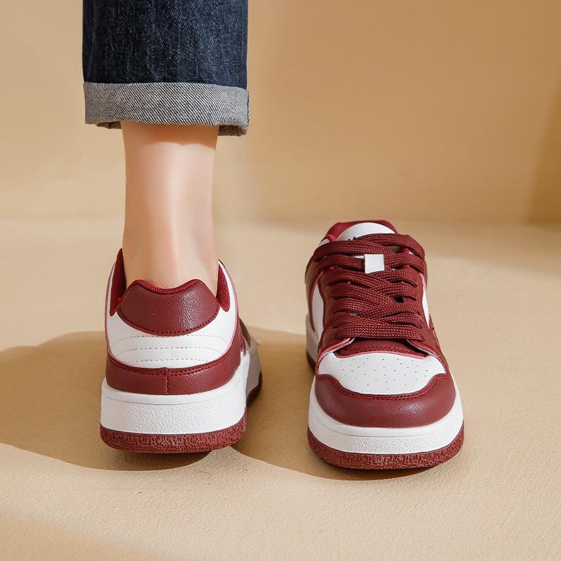 Board Shoes Women's New Spring American High Street Red Casual Sports Shoes Platform White Shoes
