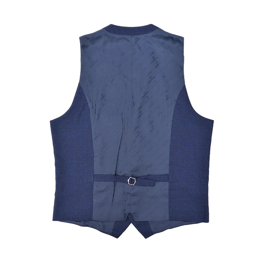 Lambretta Mens Spencer Self Check Slim Tailored Waistcoat