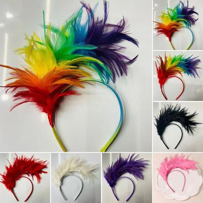 Čelenka Vintage Colorful Feather Design Čelenka Stylový vlasový doplněk pro svatby Halloween