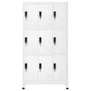 Lockable Cabinet, White, 90X45X180 Cm, Steel
