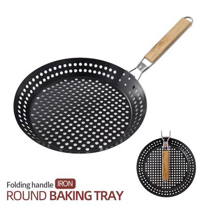 Portable Non-stick Folding BBQ Grill Pan for Outdoor Camping & Picnics