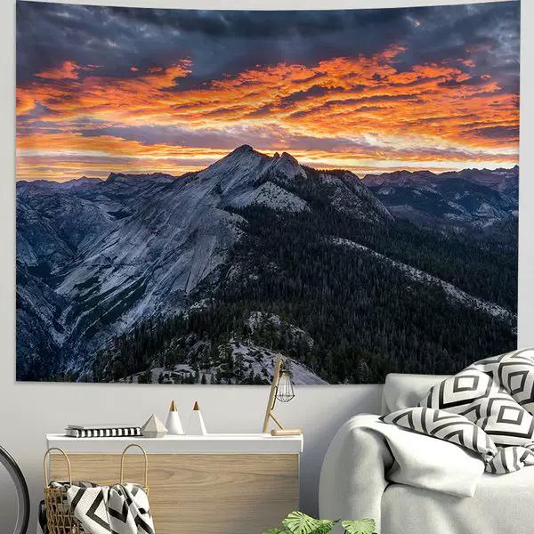 VIKAMA Ama Dablam Mountain Tapestry Himalayas Nature Landscape Wall Hanging for Living Room Bedroom Homestay Decor