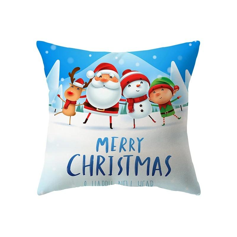 Christmas Themed Pillowcases Car Accessories Office Santa Claus Living Room Sofa Home Pillowcases