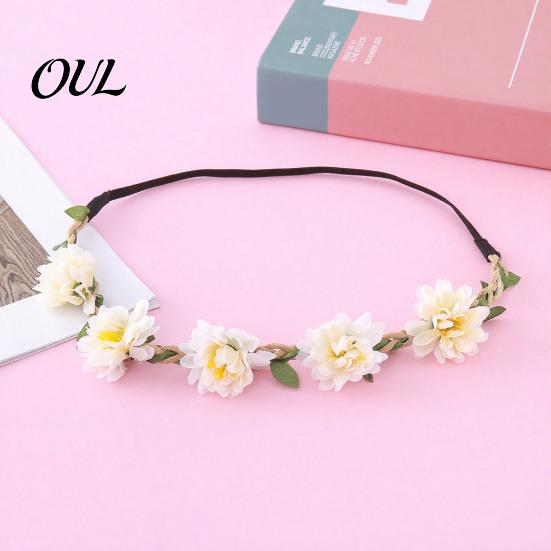 Boho Hair Hoop for Girls Flower Headband, Crown, Headpiece, Floral Wreath Headband Elegant Parties Wedding Birthday Festival Party Photography & Daily