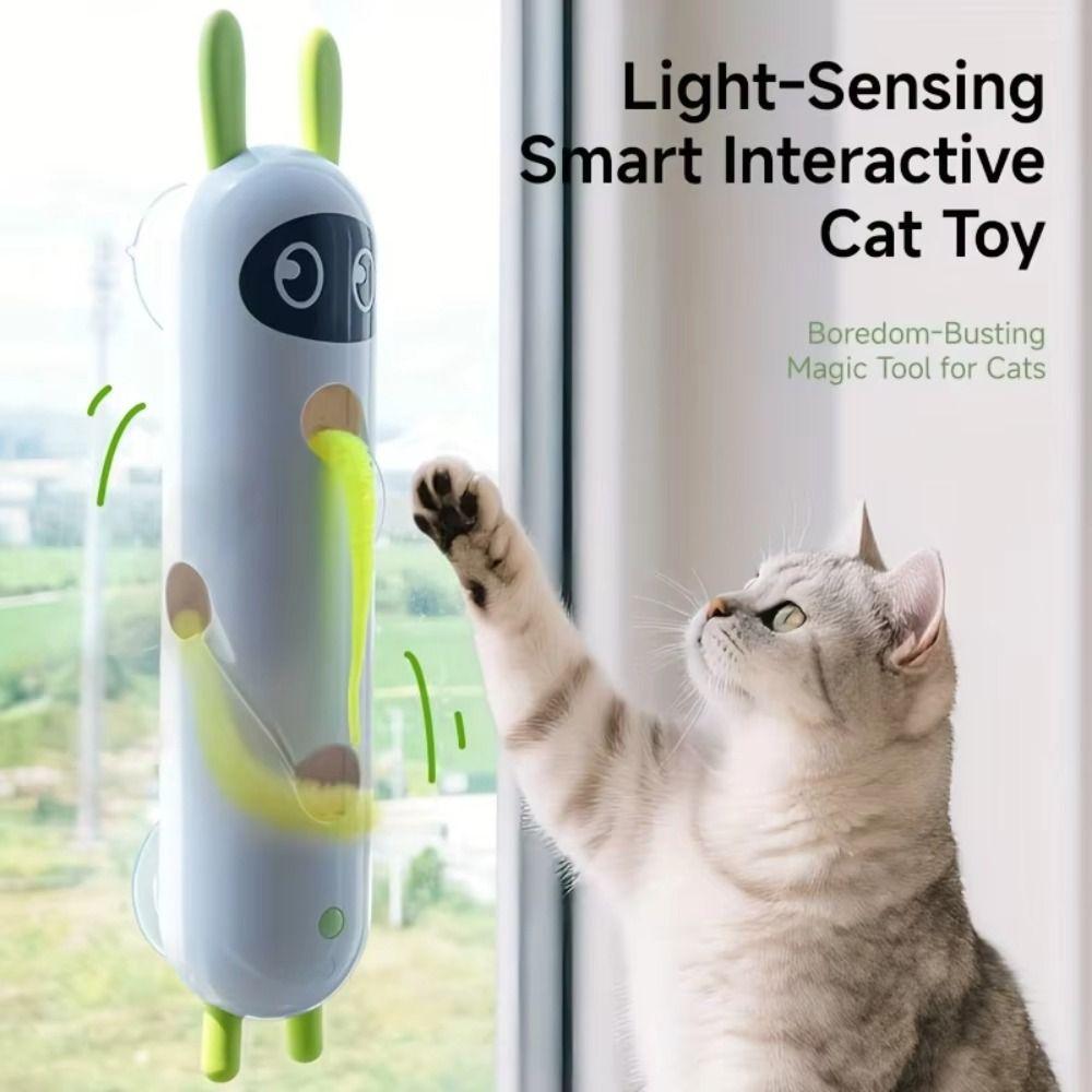 USB Charging Teasing Cat Toy Fluffy Teaser Motion Activated Kitten Toy  Enjoying Oneself