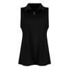 Damen Ärmelloses Schnelltrocknendes Tennis Reißverschluss Hals Sport Workout Tank Top