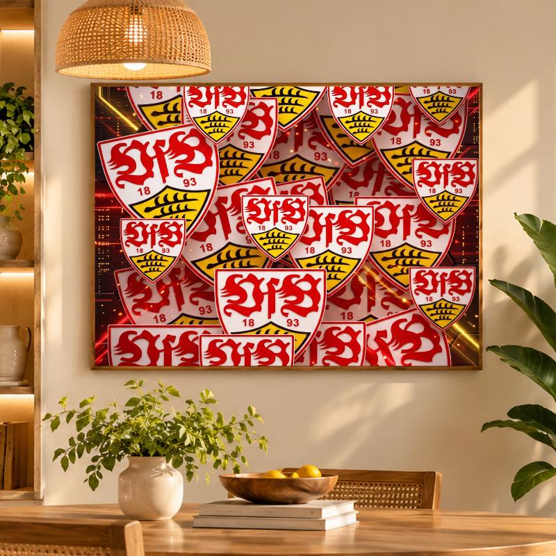 5D Diamond Painting VfB Stuttgart Football DIY Full Drill Diamond Art Kit Home Decoration
