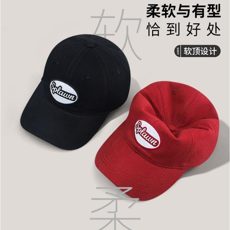 Hat women's spring summer new brown soft top baseball cap versatile couple face small cap tide