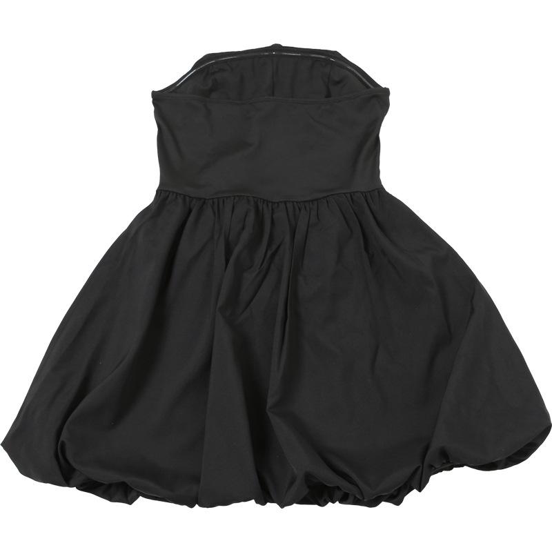 Summer Women's Sexy Spice Girl Strapless Slim-fit Lantern Dress