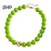 Colorful Bead Necklace Beaded Jewelry for Women, Acrylic Big Beads Choker Female Bracelet Necklace, Round Stretch Bracelet, Summer Retro Accessory