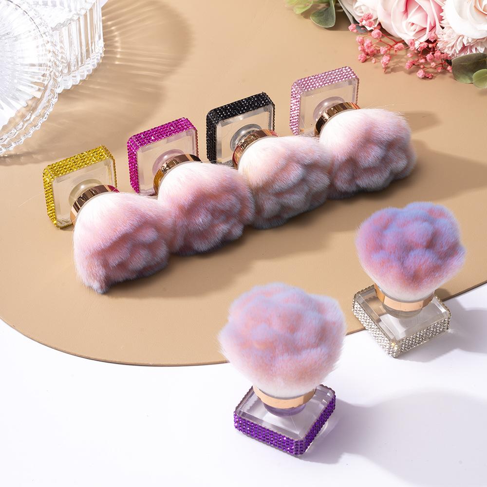Pinceau à poussière pour nail art, poudre libre, pinceau fond de teint, pinceau maquillage, beauté, nouvelle génération, set de diamants, vente chaude, multifonctionnel
