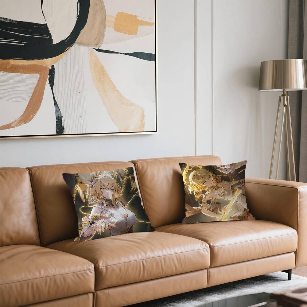 Anime Honkai Star Rail A-AglaeaS Office Cushion Pillowcase Car Cushion Cover45X45CM Lumbar Pillowcase Sofa Pillowcover