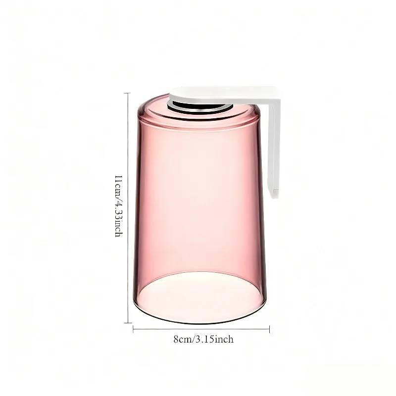 

Wall Mounted Toothbrush Cup with Magnetic Holder Secure Mounting for Family Bathroom Efficient Organization червоний