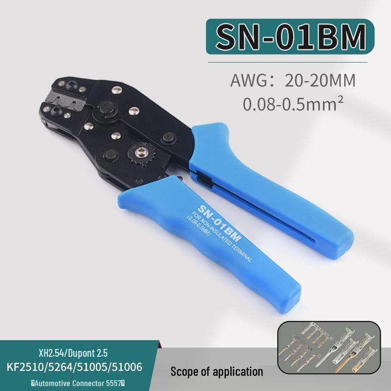 Crimping Tool SN-01BM/02/03/48B/06WF/28B for Spring Clip PH & XH2.54 DuPont Cold Crimp Terminals.
