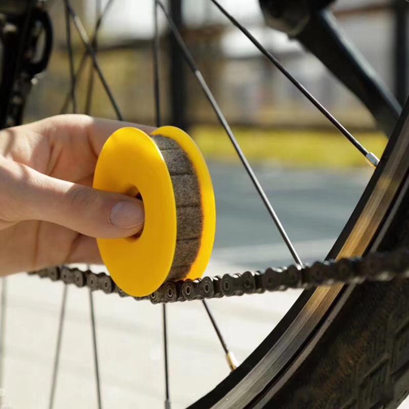 Durable Bicycle Chain Wool Oil Lubricator Bike Chain Oiler Roller Cycling Cleaner Lubricant Bike Accessories Chain Repair Tools
