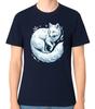 Polarfuchs Winter Tierwelt Illustration T-Shirt Schnee Tier Natur Unisex T-Shirt