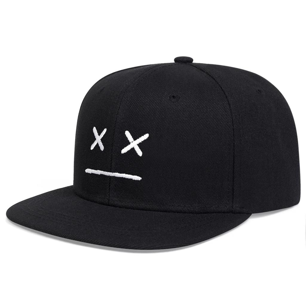 Unisex XX Smiley Face Embroidery Hip-hop Hats Spring Autumn Outdoor Adjustable Casual Baseball Caps Sunscreen Hat Sports Cap