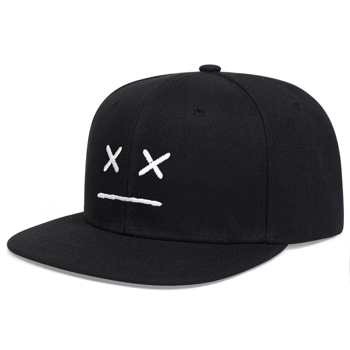 

Unisex Xx Smiley Face Embroidery Hip-Hop Hats Spring Autumn Outdoor Adjustable Casual Baseball Caps Sunscreen Hat Sports Cap
