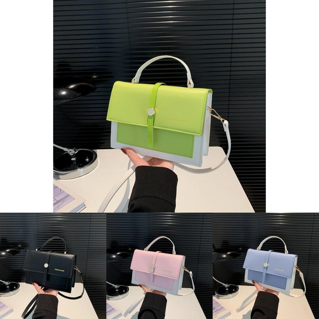 Fashionable Candy Color Pu Shoulder Bag Trendy Street Style Small Crossbody Bag