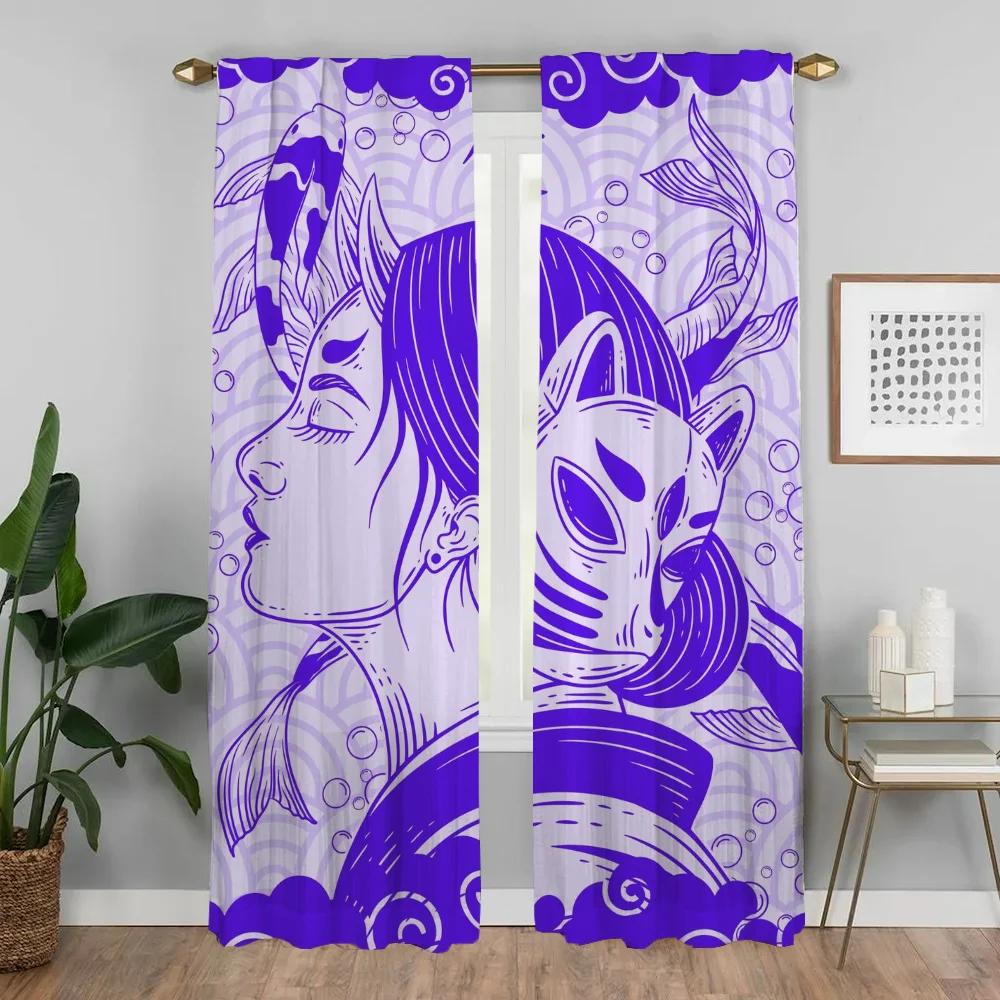 Kohime Köksgardiner för Vardagsrum Mörkläggningsgardin för Rum 2 Paneler Rullgardiner Heminredningsgardiner Avskärmning Elegant Kamera