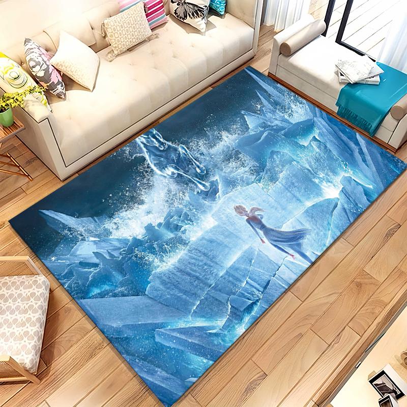 Cartoon F-Frozen girls Living Room Non-Slip Area Rug Soft Carpet for Bedroom Kids Playroom Sofa,Home Decor Doormat Gift