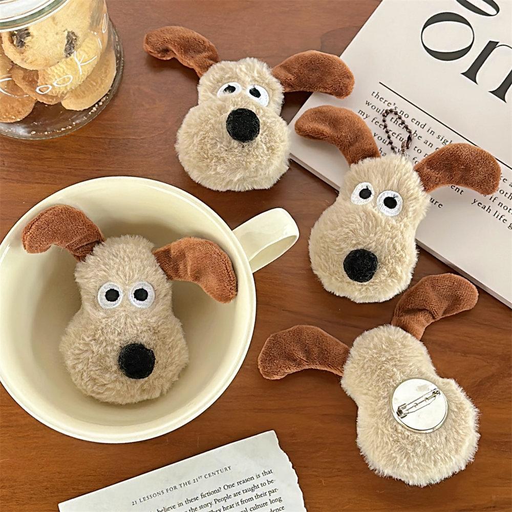 Cute Plush Little Dog Doll Brooch Girl's Handbag Keychain Decoration Pendant Accessories Accessories