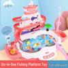 Children's Educational Magnetic Levitation Fishing Toy with Music and Rotating Water Track