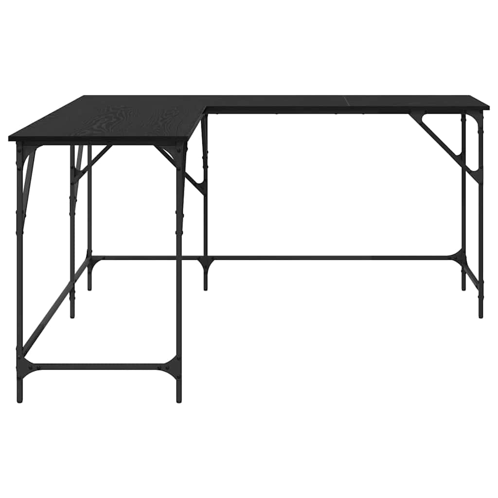 L shaped Corner Desk Black Oak Effect 149 x 149 x 75 cm