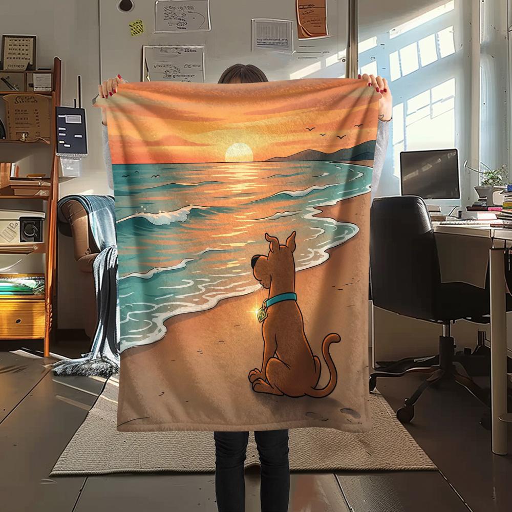 Scooby‑Doo2 Flannel Blanket, High quality Comfortable for All Seasons, Home Decor, Warmth and Comfort