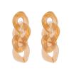 Statement Acrylic Long Link Chain Drop Earrings for Women Brincos Vintage Big Resin Geometric Dangle Earring Fashion Jewelry