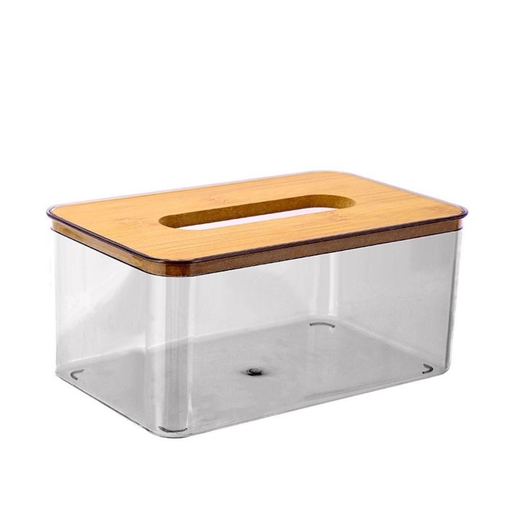 Plastic Clear Tissue Box Transparent Napkin Holder Minimalist Paper Towel Box Household Use
