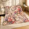 Peony Bouquet Coral Fleece Blanket