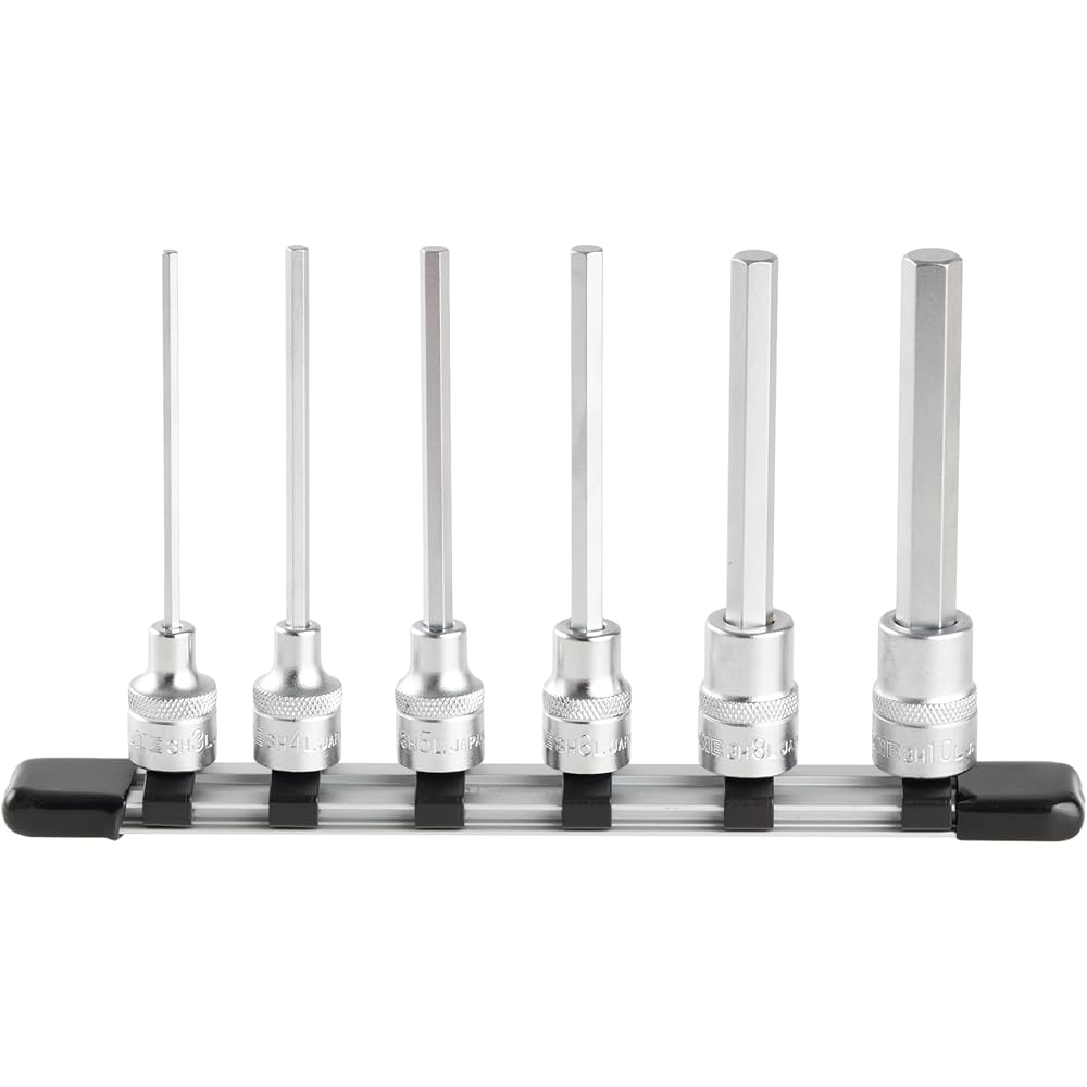 

TONE Long Hexagon Socket Set with Holder 9.5mm Drive 6 Pieces