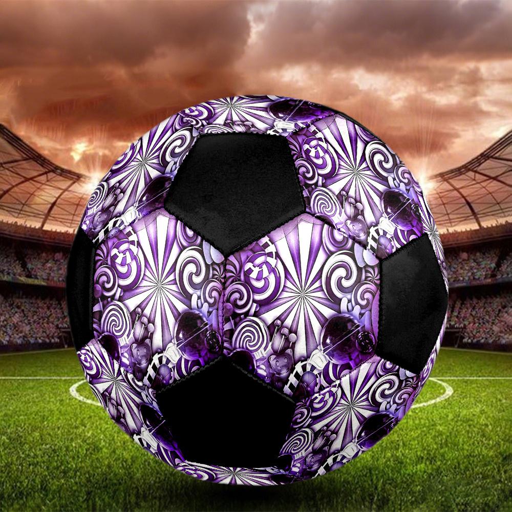 1pc Purple Candy Kaleidoscope Outdoor Sports Football, Size 5, Comfortable And Durable Feel,Gift Yy46