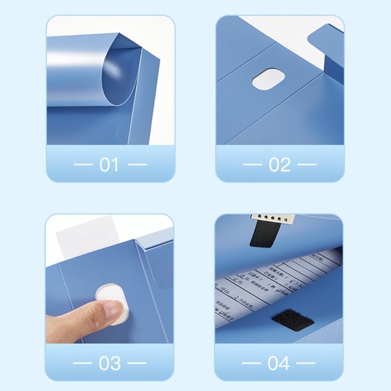 Multifunctional Document Organizers File Folder Document Filing Box Music Storage Folder File Box for School Office