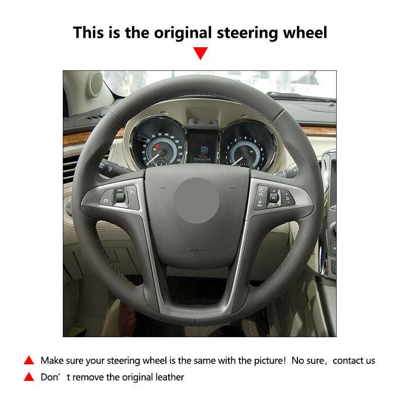 Car Accessories Steering Wheel Microfiber Leather Cover Trim For Buick Lacrosse 2009 2010 2011 2012 2013