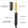Electric Hot Heating Comb 3-in-1 Hair Straightener Hair Smooth Flat Iron Straightening Brush for Wigs Curling Iron YSX
