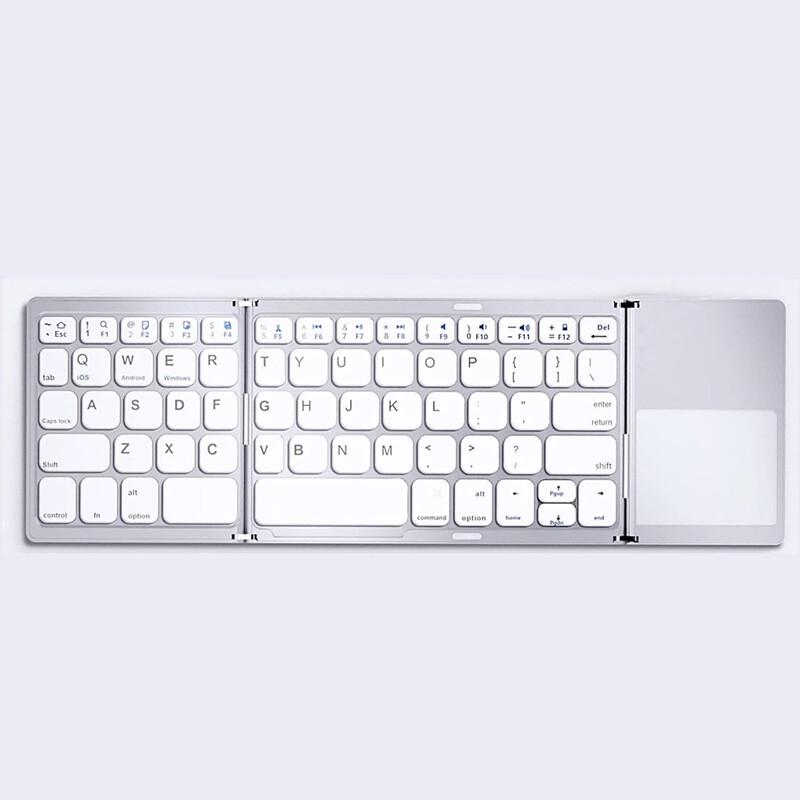 OLOEY Ultra-Thin Tri-Fold Wireless Bluetooth Keyboard with Touchpad