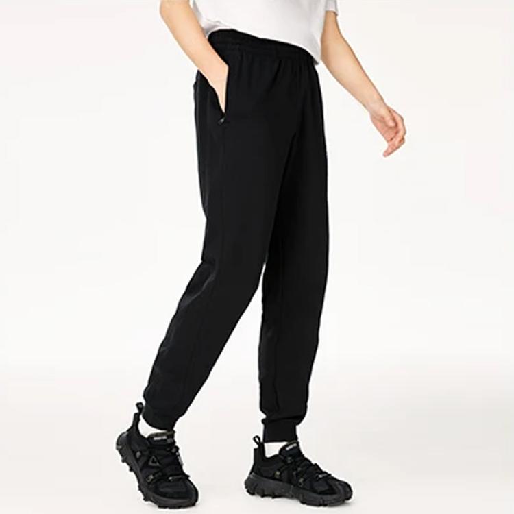 Li Ning Sports Lifestyle Solid Color Elastic Waist Elastic Cuff Knitted Sports Pants Men Pants Black AYKS283-1