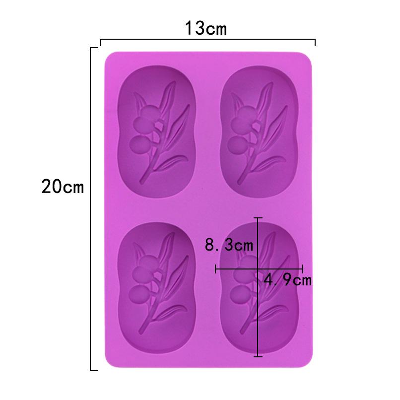 Quadratische handgemachte Seife Silikonform Neu DIY Oval Blätterförmig Seifenherstellungszubehör Handgemachte Schokoladenkuchen Deko Backwerkzeuge