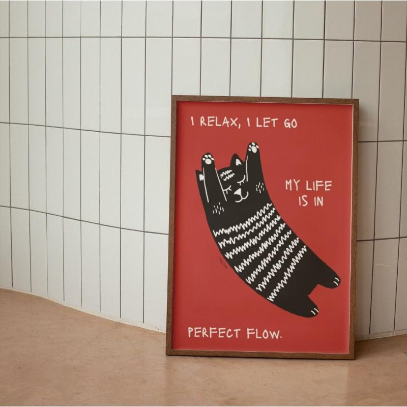 

Современный поп-арт принт на стену с черным котом, забавный постер с животным, милая иллюстрация котенка с цитатами, живопись на холсте, подарок, домашний декор 21cm×30cm NoFrame