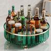 21/27cm 360 Rotating Tray Pantry Cabinet Non Slip Cosmetic Storage Box with Base Seasoning Organizer Storage Rack Kitchen