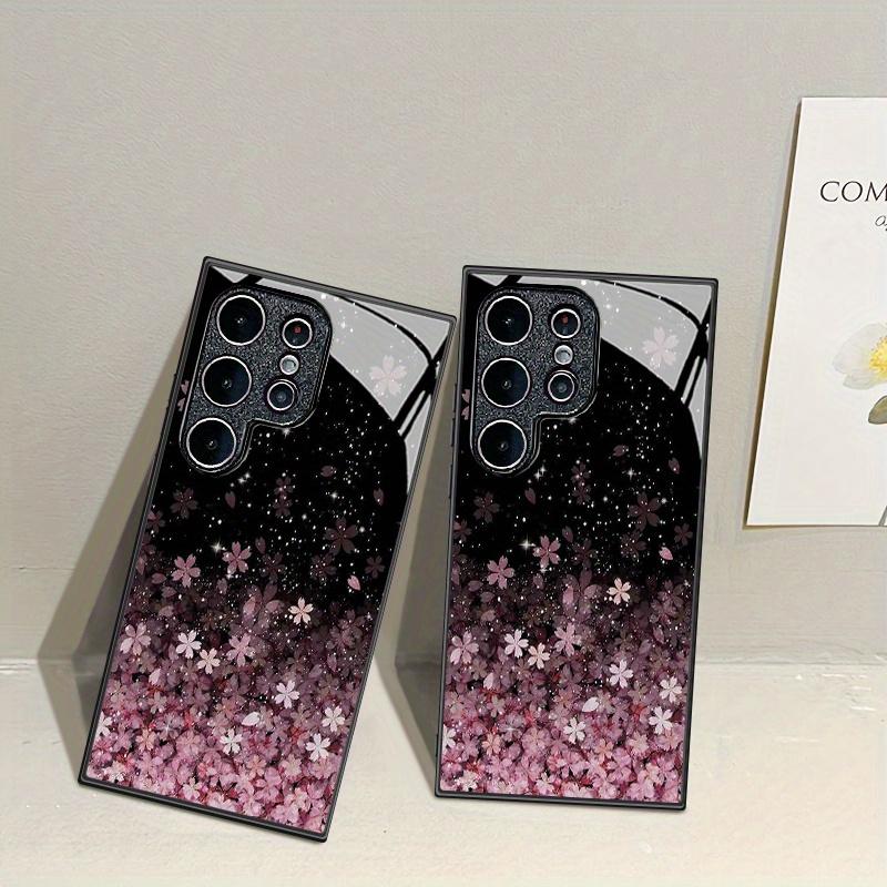 Fashion Sakura Glass Phone Case Suitable for Samsung for Galaxy S26 S25 S24 S23 S22 S20 FE Ultra Plus 5G Anti Drop
