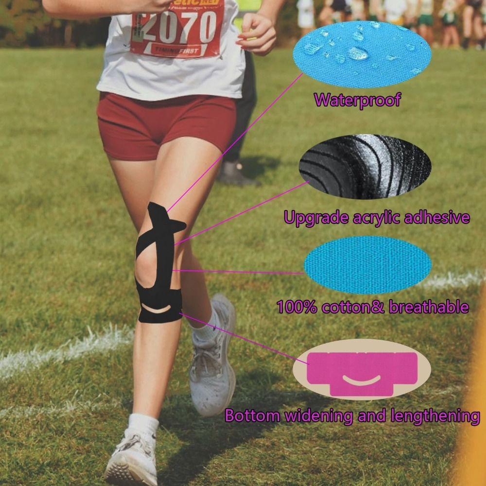 2 unidades Fita Kinesiológica Impermeável Respirável Fita Atlética NOVA Fita de Joelho Suporte Atlético