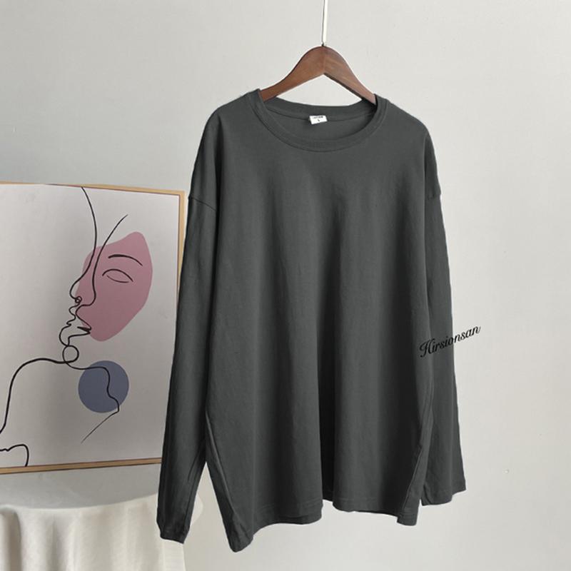 Hirsionsan Basic O-neck 100% Cotton T Shirt Women Loose Oversized Pullover Chic Cusual Tees Female Tops Girl Clothing 16 Colors